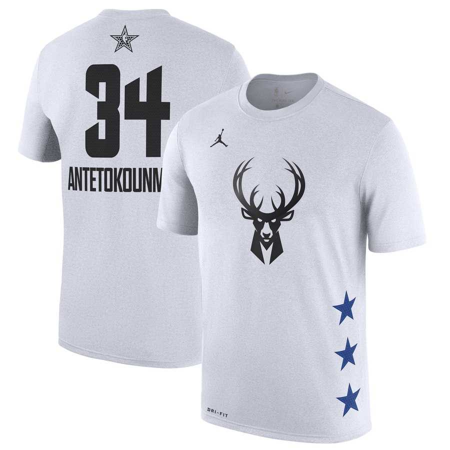 Bucks 34 Giannis Antetokounmpo White 2019 NBA All Star Game Men's T Shirt,We sell and wholesale Bucks 34 Giannis Antetokounmpo White 2019 NBA All Star Game Men's T Shirt on line form chian!